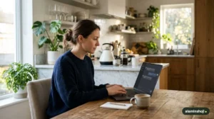 Person getting a business recommendation from an AI assistant - alaminshoji.com